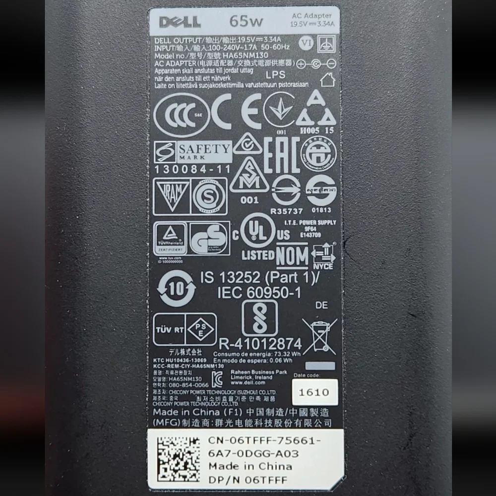 DELL 65w AC adapter